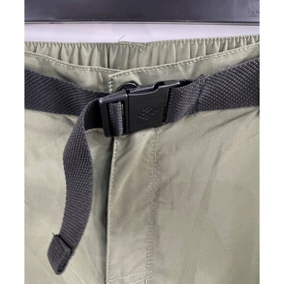 Columbia Men’s Convertible Cargo Pants Olive Green 36x32 Nylon Belted Lightweigh - Picture 4 of 9
